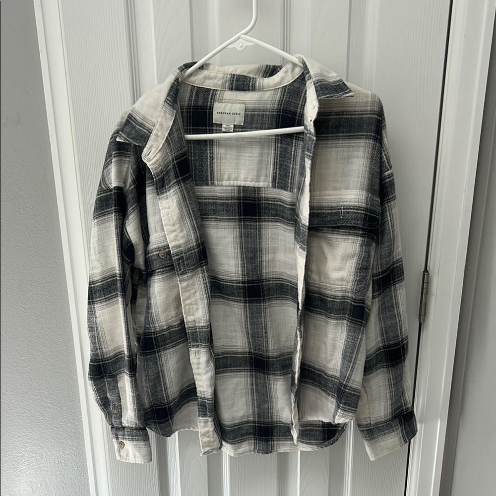 Black and White Plaid Shirt